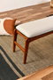 Hanah Home Banco de Madera de Carpe 120 cm - Elegante y Sofisticado para Salón, Dormitorio o Entrada